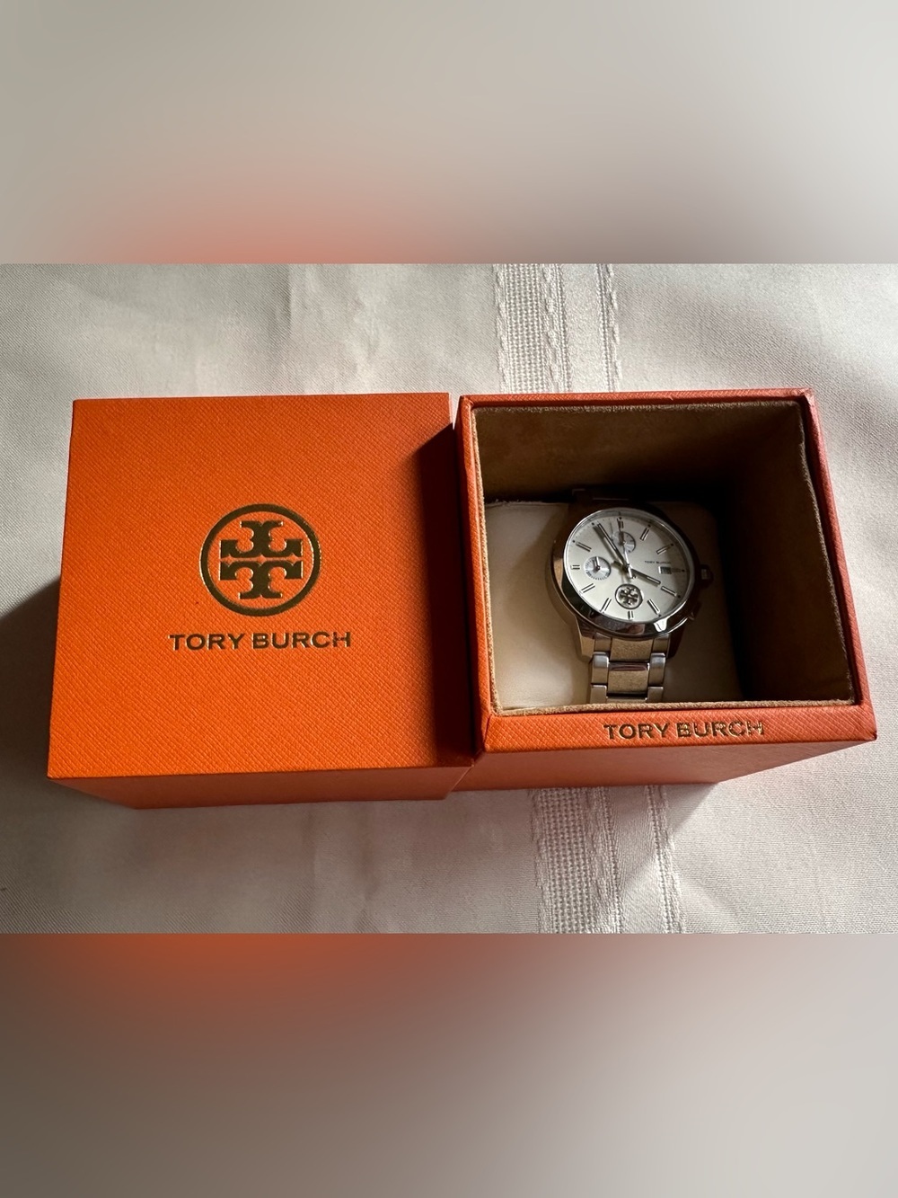 Tory Burch Collin Watch TBW1252 Stainless Steel Women's Watch with White Dial. - Picture 2 of 16